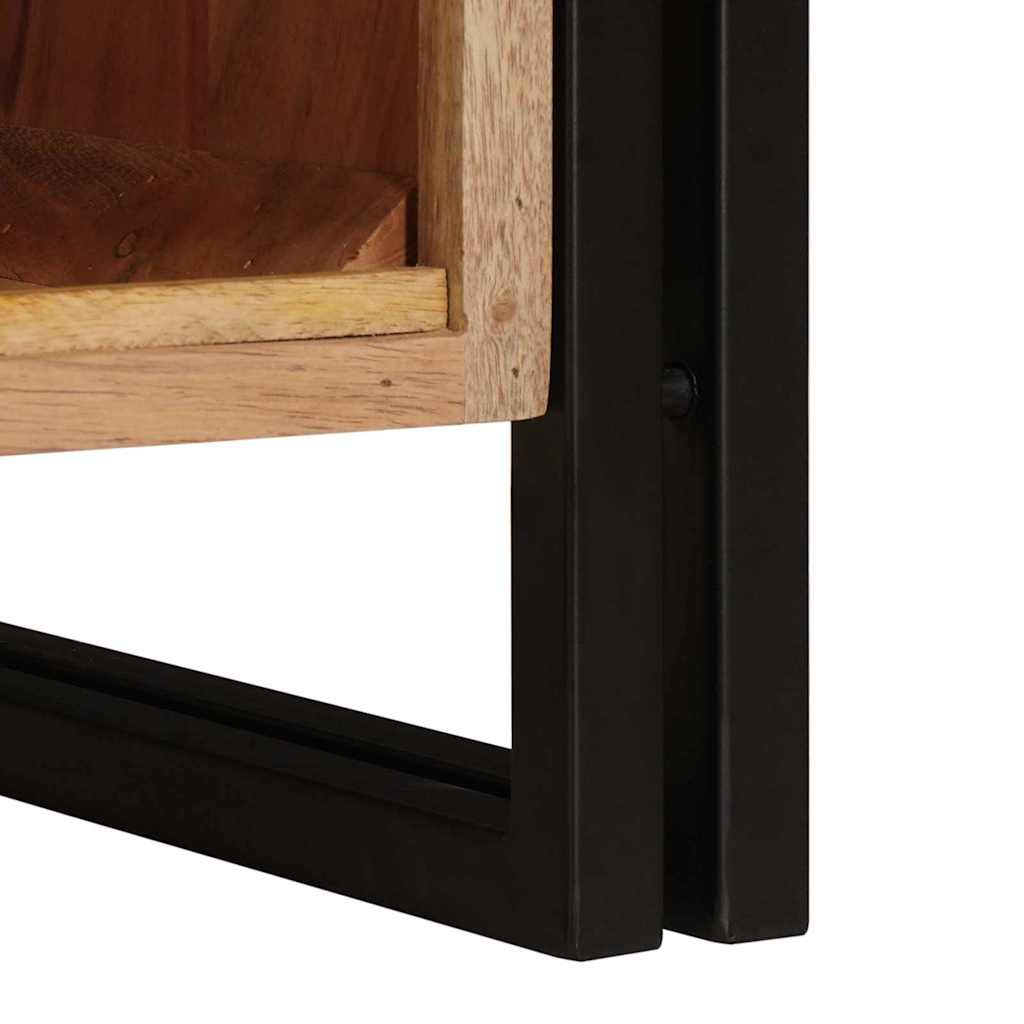 Skrinka Pod Umývadlo S Dverami Masívne Akáciové Drevo A Železo