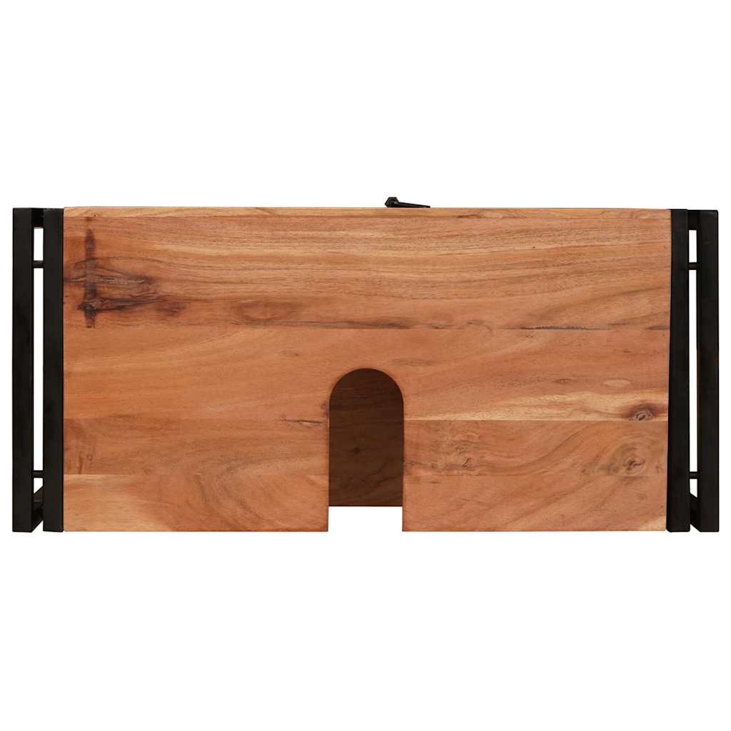 Skrinka Pod Umývadlo S Dverami Masívne Akáciové Drevo A Železo