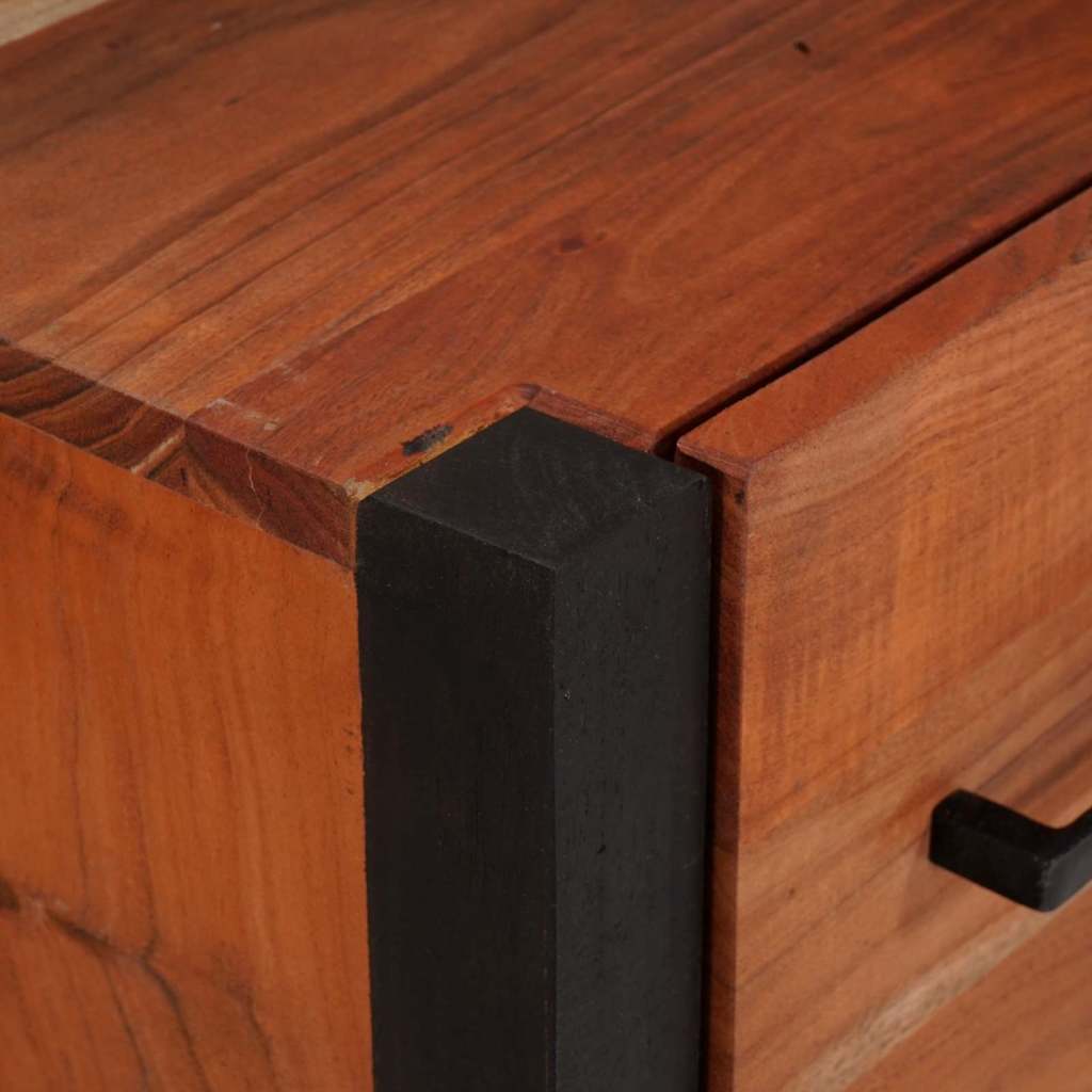 Servírovacia Skriňa 3 Pcs Hnedá 110 X 30 X 75 Cm Akáciový Masív