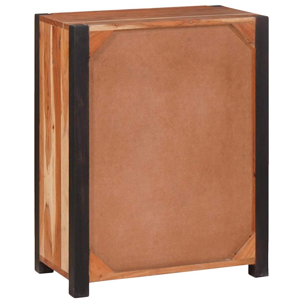 Servírovacia Skriňa 3 Pcs Hnedá 110 X 30 X 75 Cm Akáciový Masív