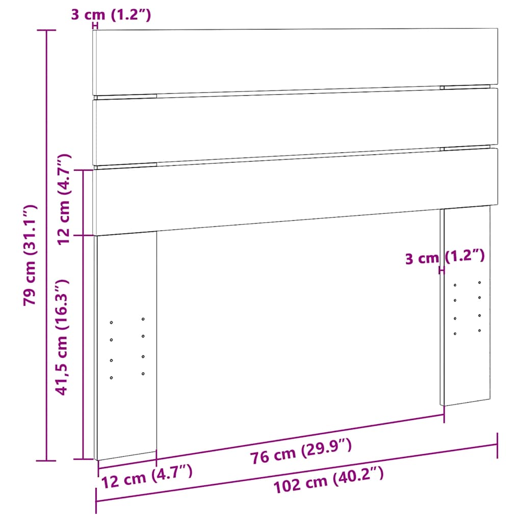 Čelo Postele Masívne Drevo Dub