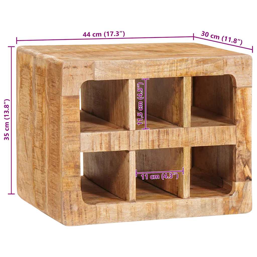 Regál Na Víno Nástenný Hnedá 44 X 30 X 35 Cm Mangový Masív