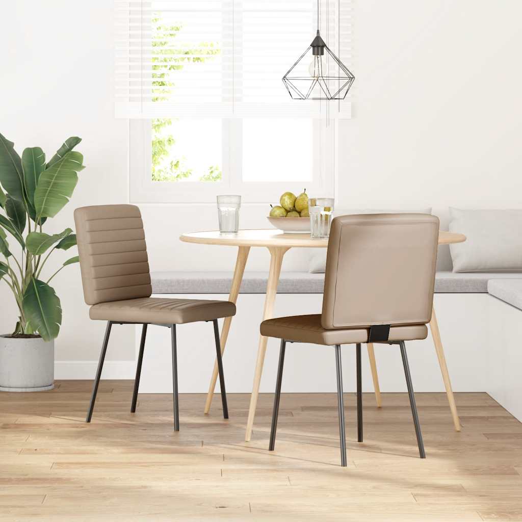 Jedálenské Stoličky 2 Ks Biele Umelá Koža