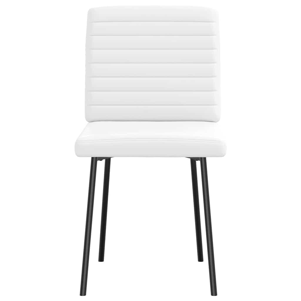 Jedálenské Stoličky 2 Ks Biele Umelá Koža