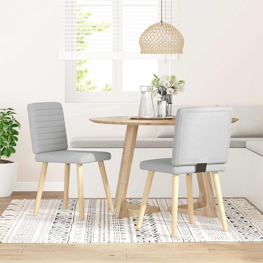 Jedálenské Stoličky 2 Ks Bledosivé Látkové