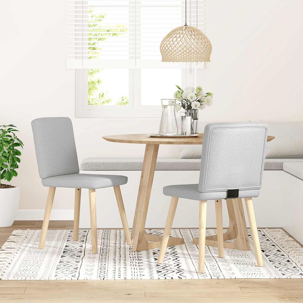 Jedálenské Stoličky 2 Ks Bledosivé Látkové