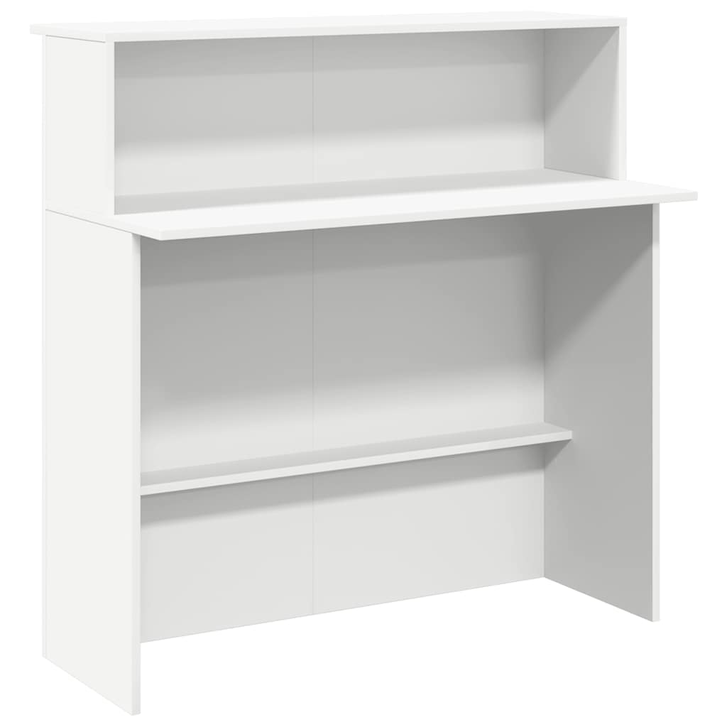 Recepčný stôl biely 100x50x103,5 cm kompozitné drevo