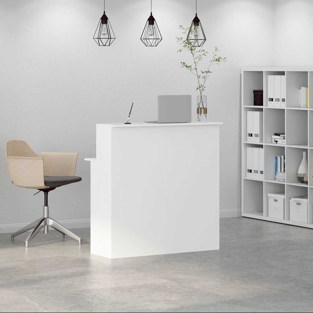 Recepčný stôl biely 100x50x103,5 cm kompozitné drevo