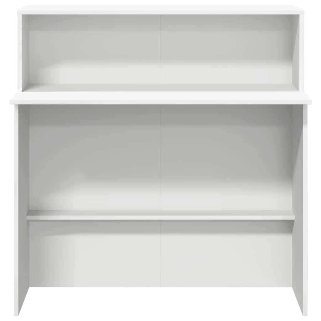 Recepčný stôl biely 100x50x103,5 cm kompozitné drevo