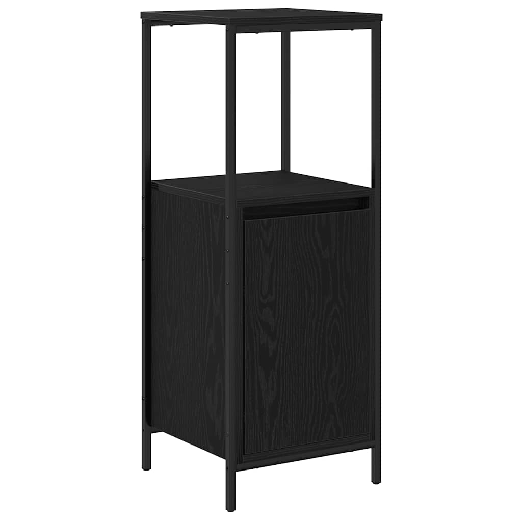 Kúpeľňová skrinka s policami dub čierny 36x35x95 cm