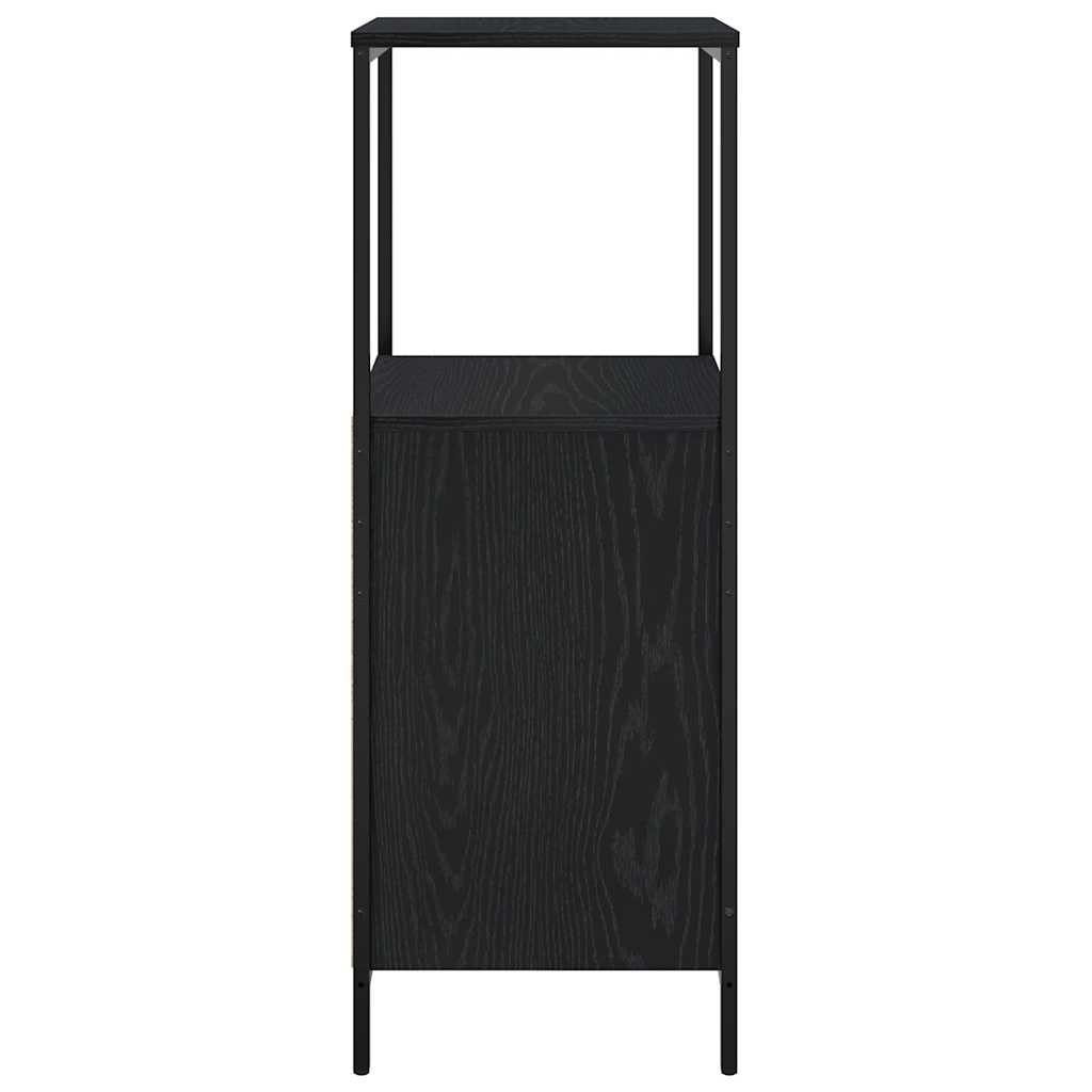 Kúpeľňová skrinka s policami dub čierny 36x35x95 cm
