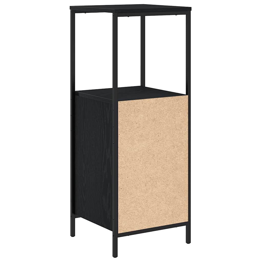 Kúpeľňová skrinka s policami dub čierny 36x35x95 cm