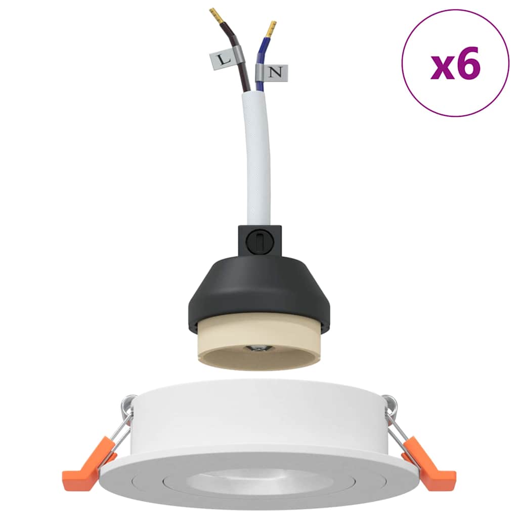 Reflektory So Bodmi 6 Pcs Biela 9 X 9 X Cm Hliník