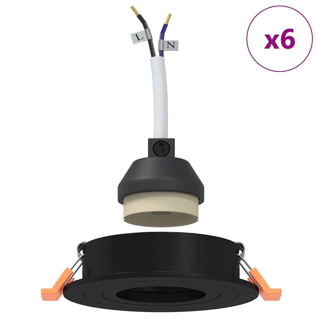 Reflektory So Bodmi 6 Pcs Čierna 9 X 9 X Cm Hliník