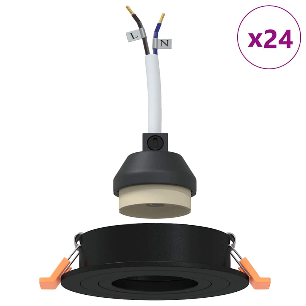 Reflektory So Bodmi 24 Pcs Čierna 9 X 9 X Cm Hliník