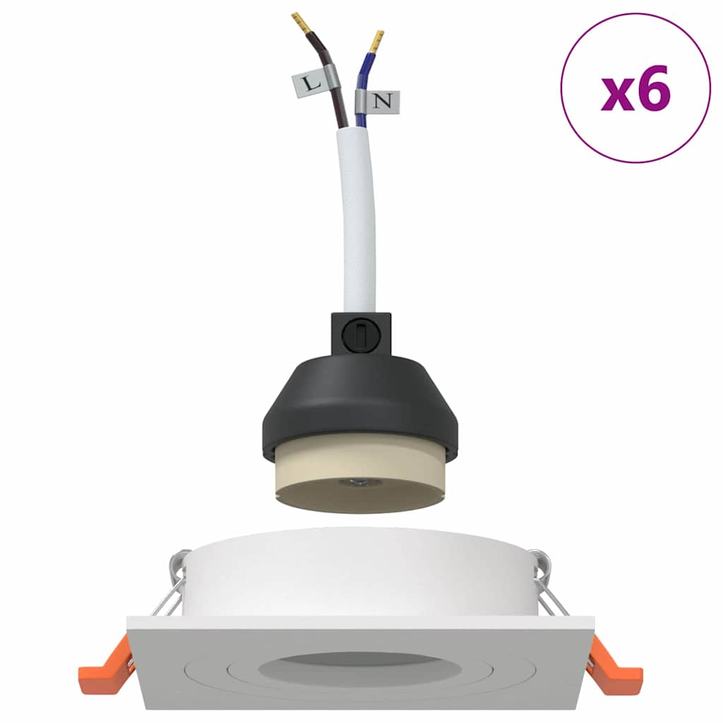 Reflektory So Bodmi 6 Pcs Biela 9 X 9 X Cm Hliník