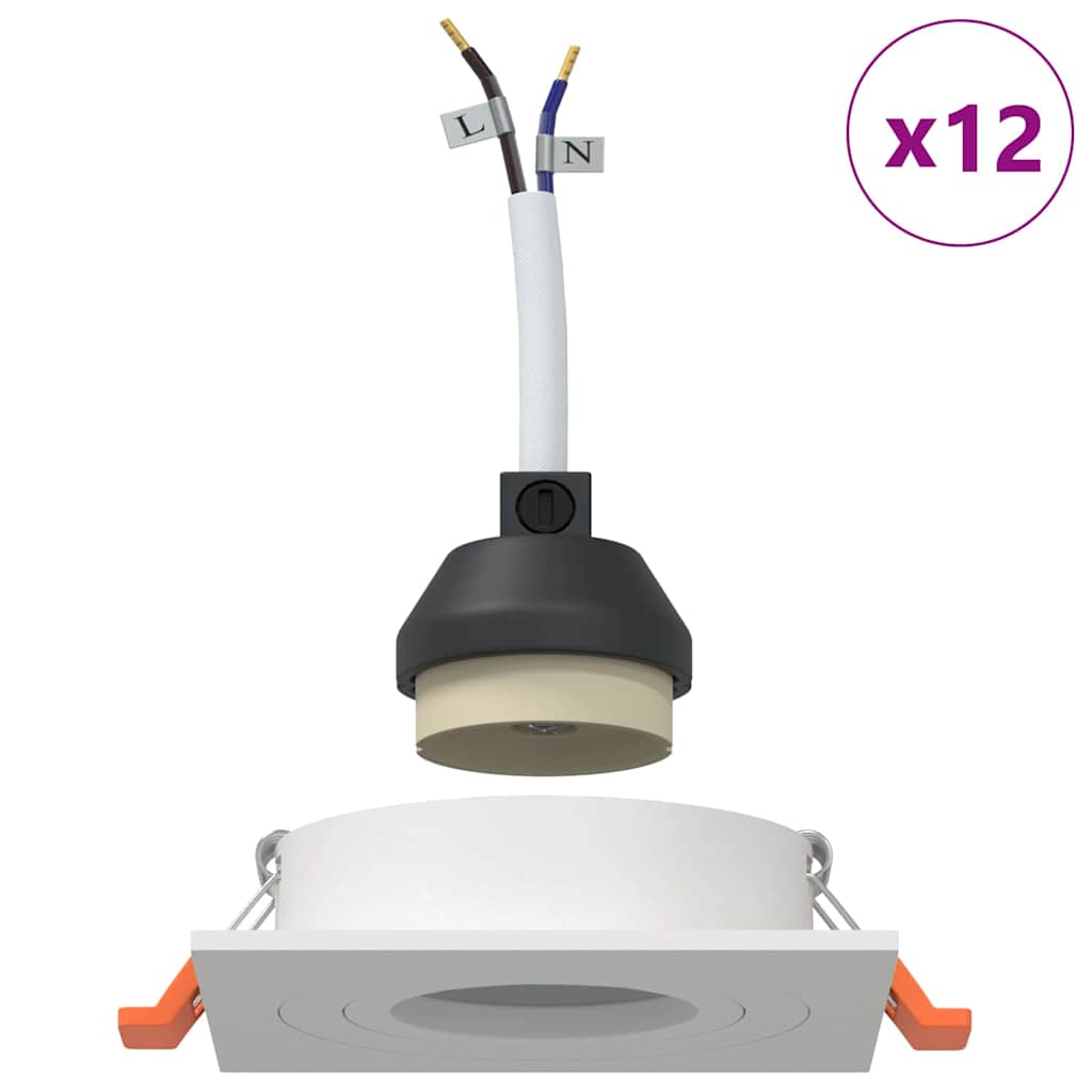 Reflektory So Bodmi 12 Pcs Biela 9 X 9 X Cm Hliník