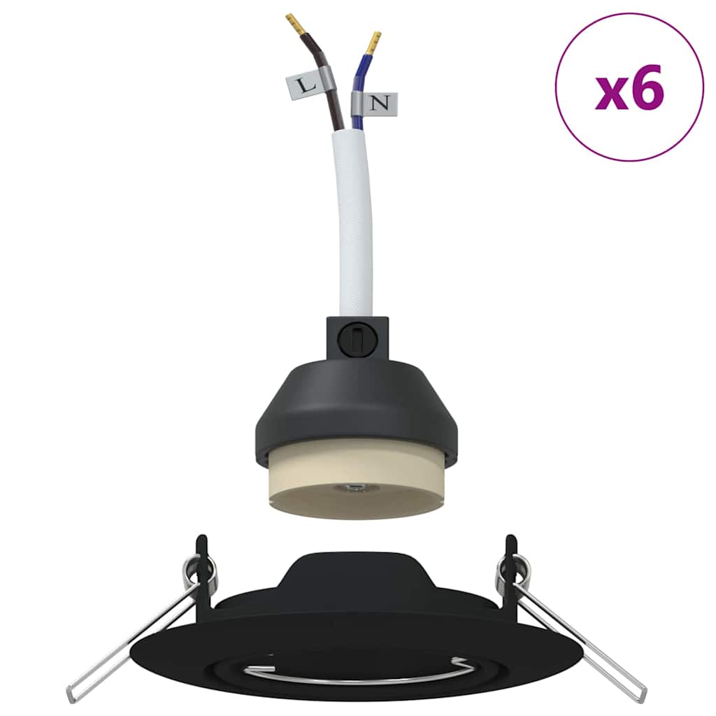 Reflektory So Bodmi 6 Pcs Čierna 9 X 9 Cm Kov