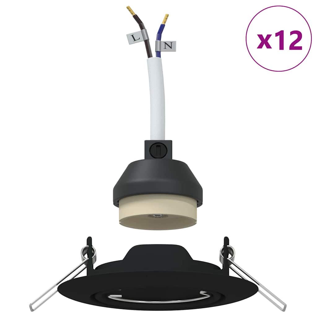 Reflektory So Bodmi 12 Pcs Čierna 9 X 9 Cm Kov