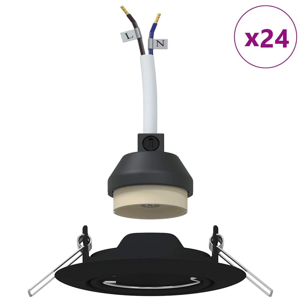 Reflektory So Bodmi 24 Pcs Čierna 9 X 9 Cm Kov