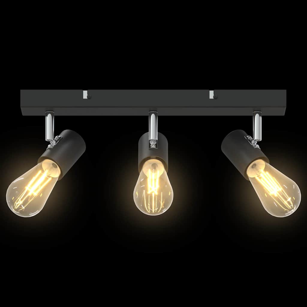 Stropné Bodové Svetlo Čierna 38 X 6.5 X 11.5 Cm Oceľ