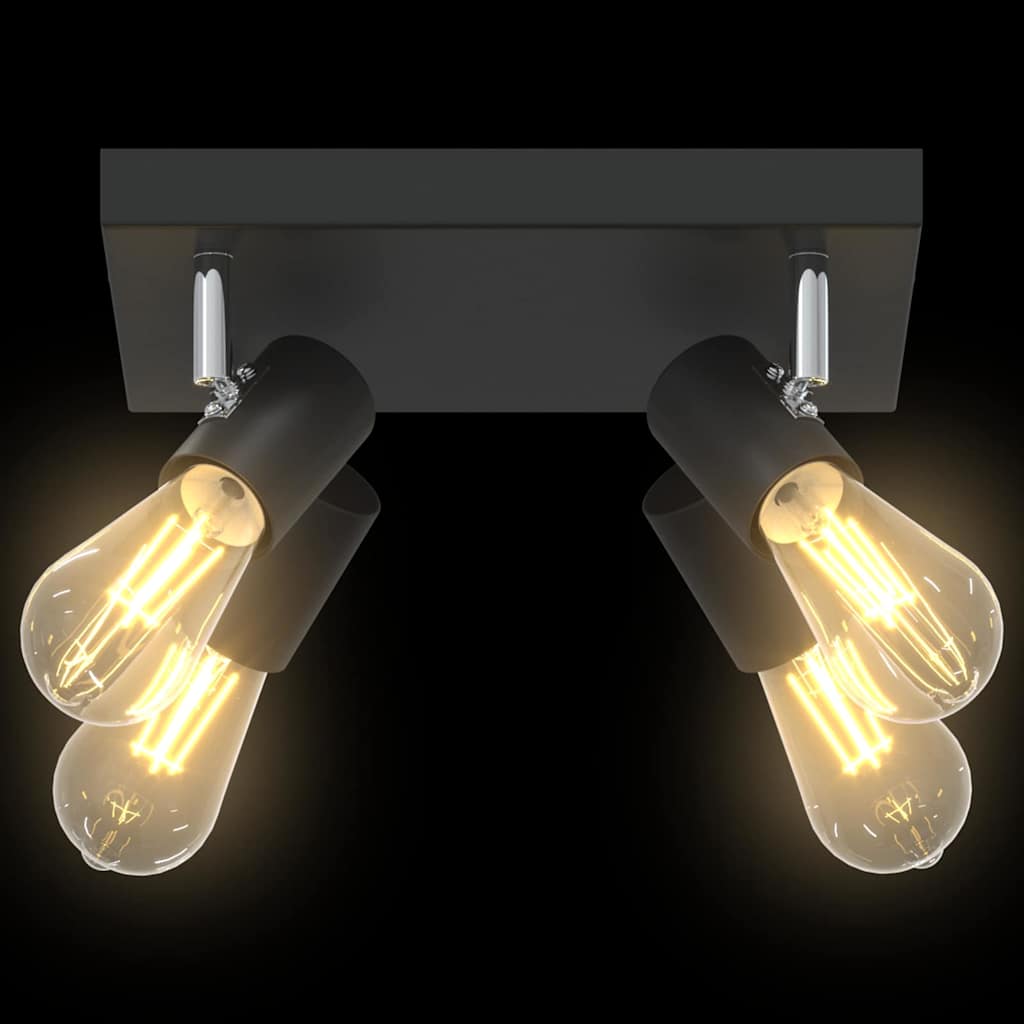 Stropné Bodové Svetlo Čierna 26.5 X 26 X 11.5 Cm Oceľ