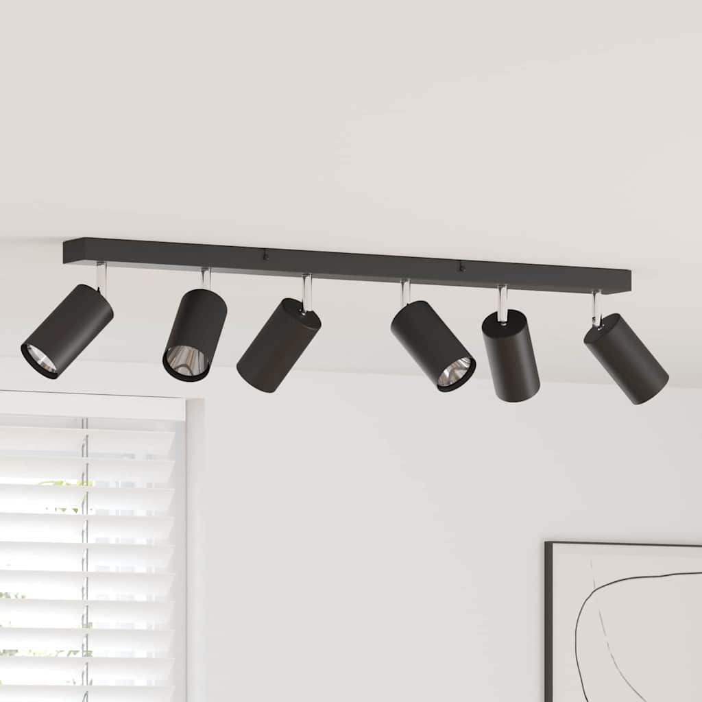 Stropné Bodové Svetlo Čierna 73 X 5.5 X 16.5 Cm Oceľ