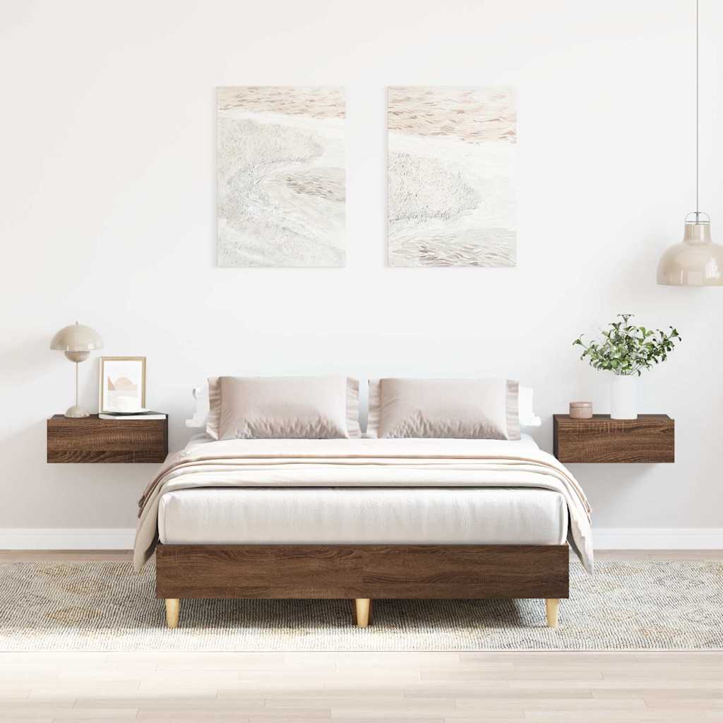 Posteľný rám bez matraca hnedý dub 120x200 cm kompozitné drevo