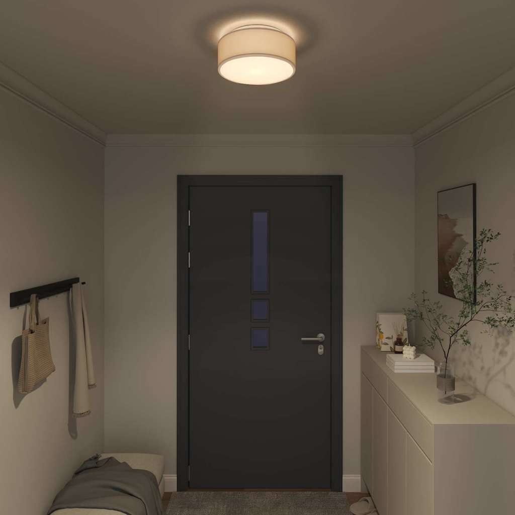 Stropná Lampa Sivohnedá 30 X 13.5 Cm Látka