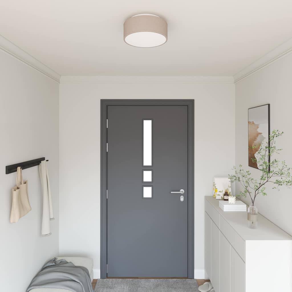 Stropná Lampa Sivohnedá 30 X 13.5 Cm Látka