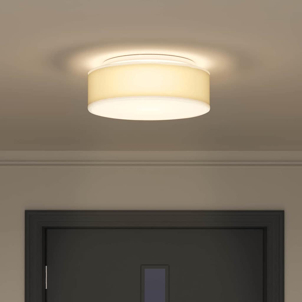 Stropná Lampa Biela 38 X 13.5 Cm Látka