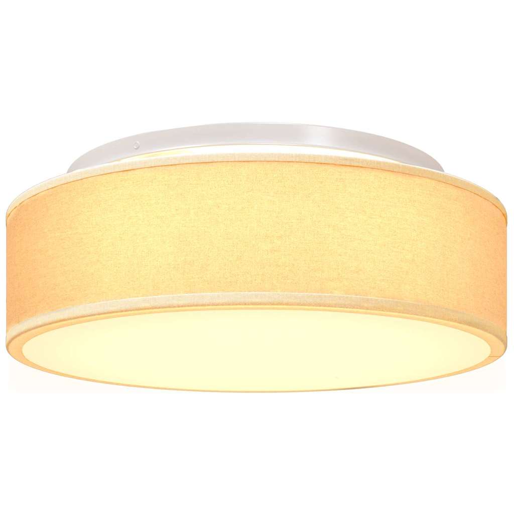 Stropná Lampa Biela 38 X 13.5 Cm Látka