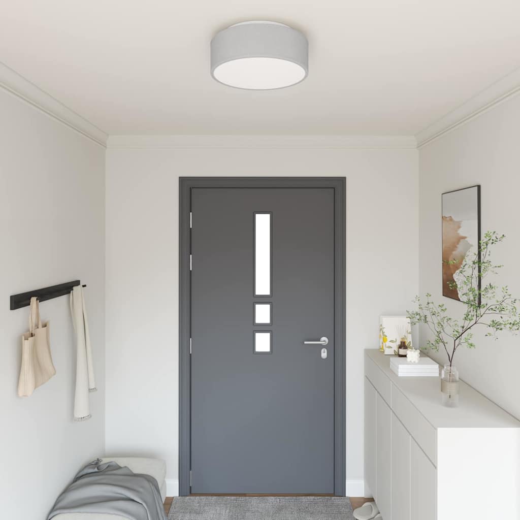 Stropná Lampa Sivá 38 X 13.5 Cm Látka