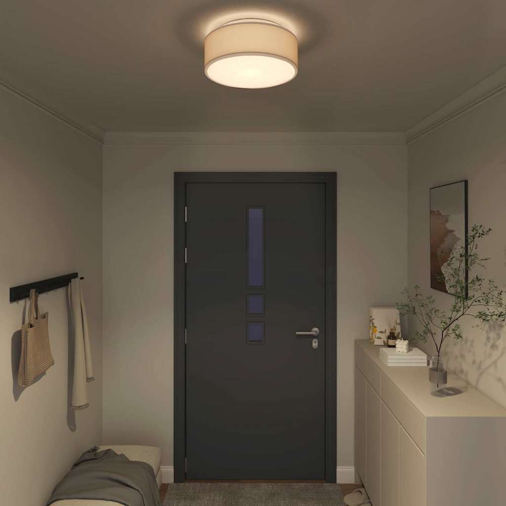 Stropná Lampa Sivohnedá 38 X 13.5 Cm Látka