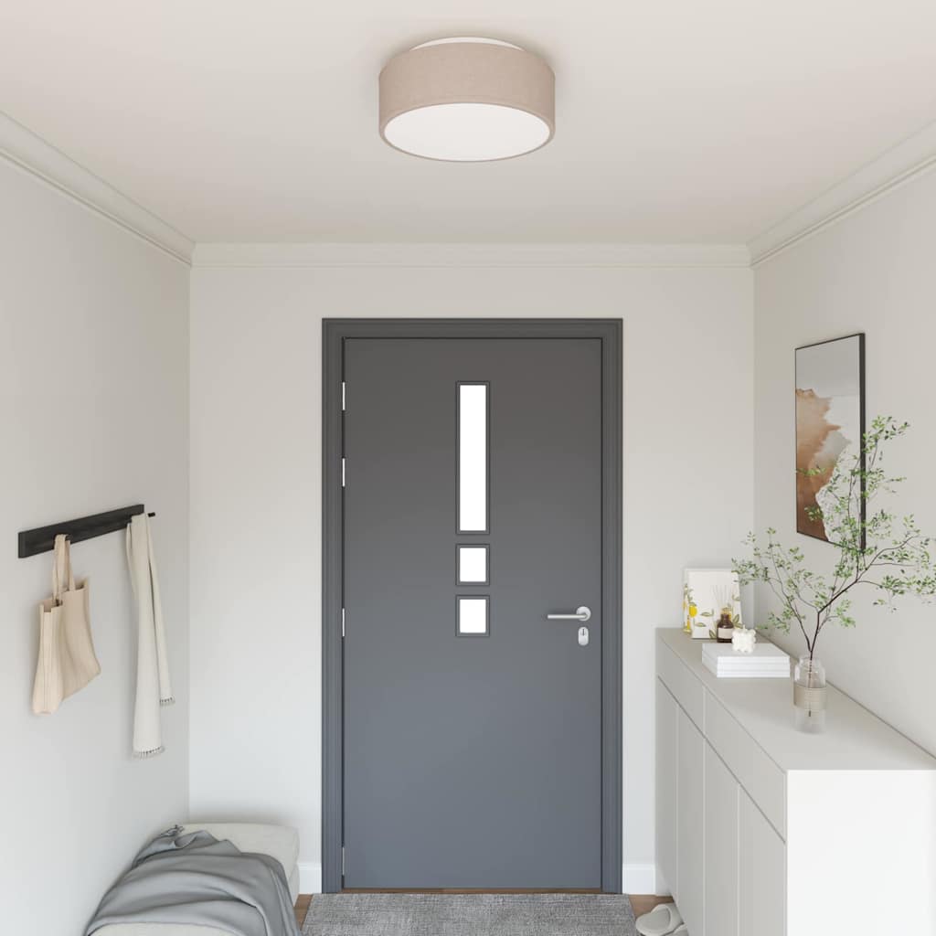 Stropná Lampa Sivohnedá 38 X 13.5 Cm Látka