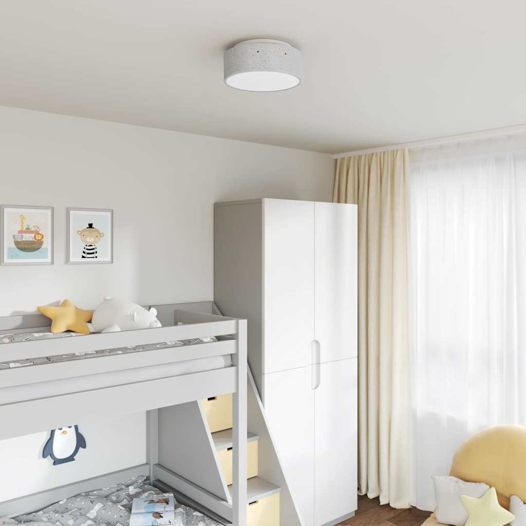 Stropná Lampa Sivá 30 X 13.5 Cm Látka