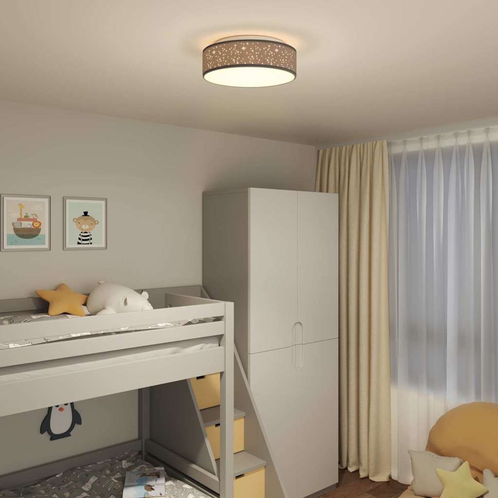 Stropná Lampa Čierna 38 X 13.5 Cm Látka