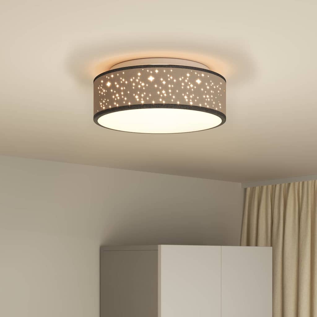 Stropná Lampa Čierna 38 X 13.5 Cm Látka