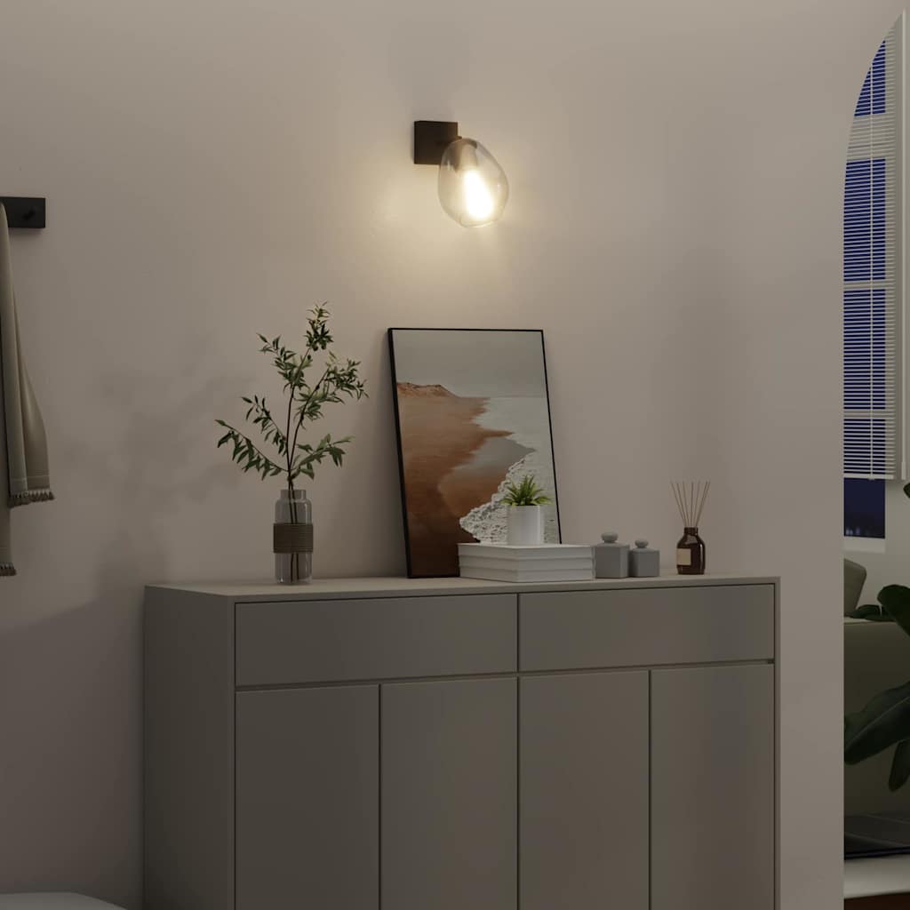 Stropné Bodové Svetlo Čierna 13 X 13 X 26 Cm Sklo A Kov