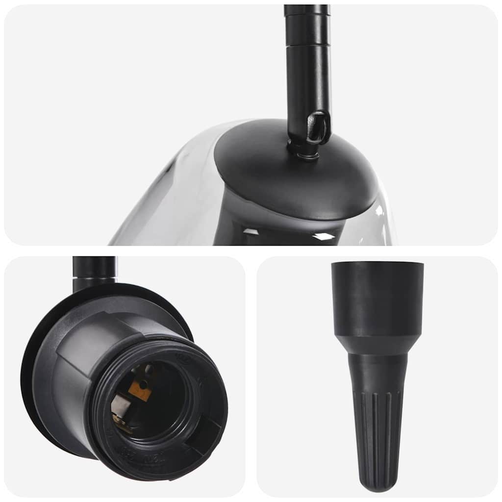 Stropné Bodové Svetlo Čierna 110.5 X 13 X 26 Cm Sklo A Kov