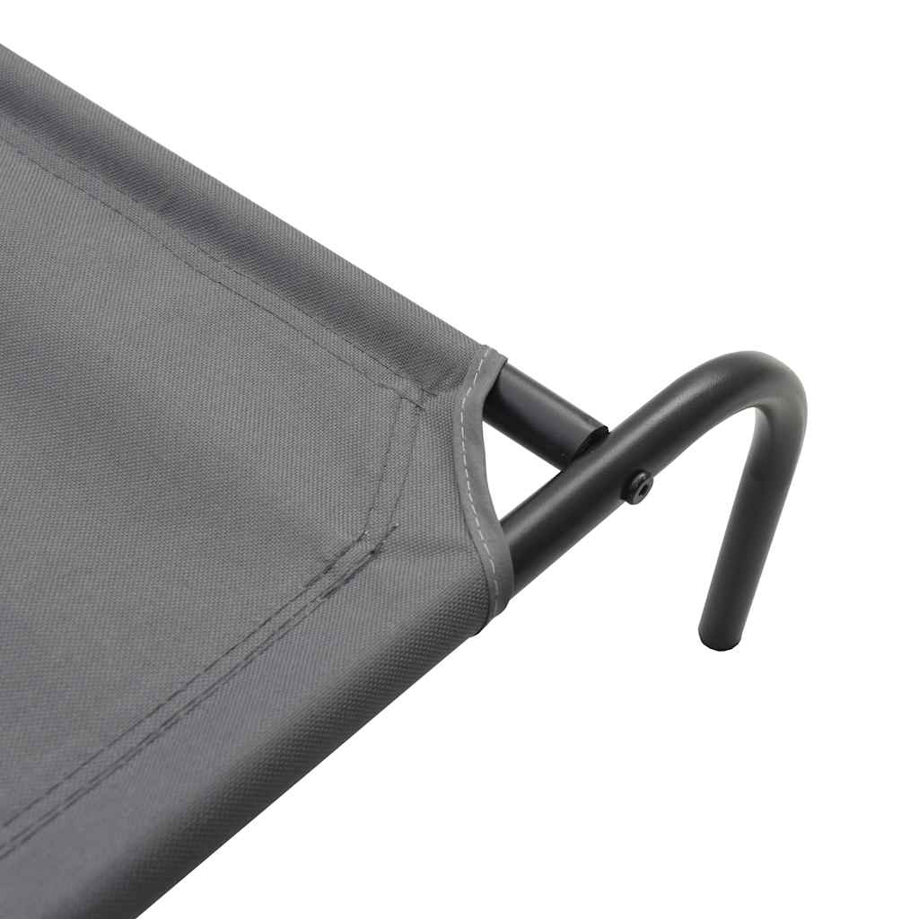 vyvýšená posteľ pre psa sivá 110x65x20 cm Oxford látka a oceľ
