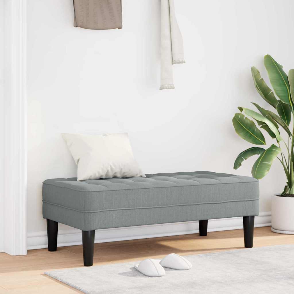 Lavička Svetlosivá 113 X 57 X 39 Cm Látka