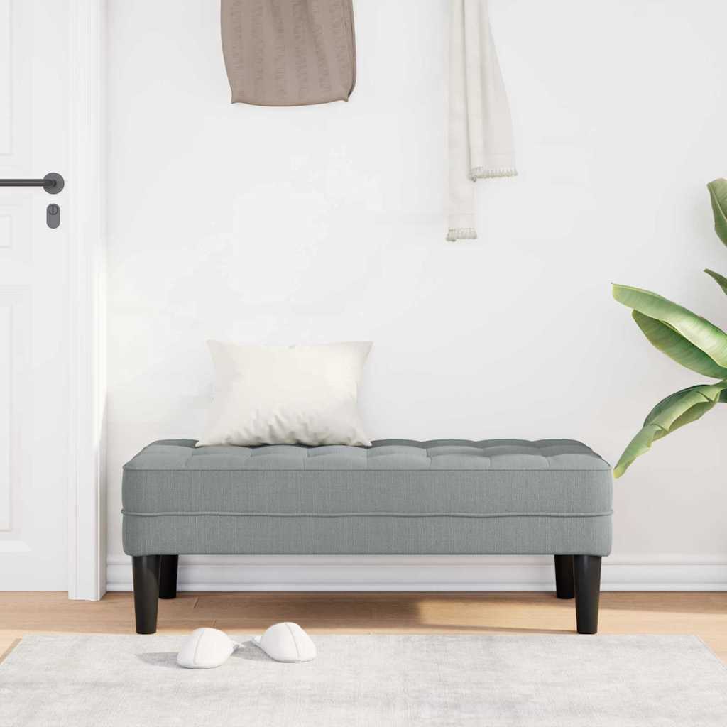 Lavička Svetlosivá 113 X 57 X 39 Cm Látka