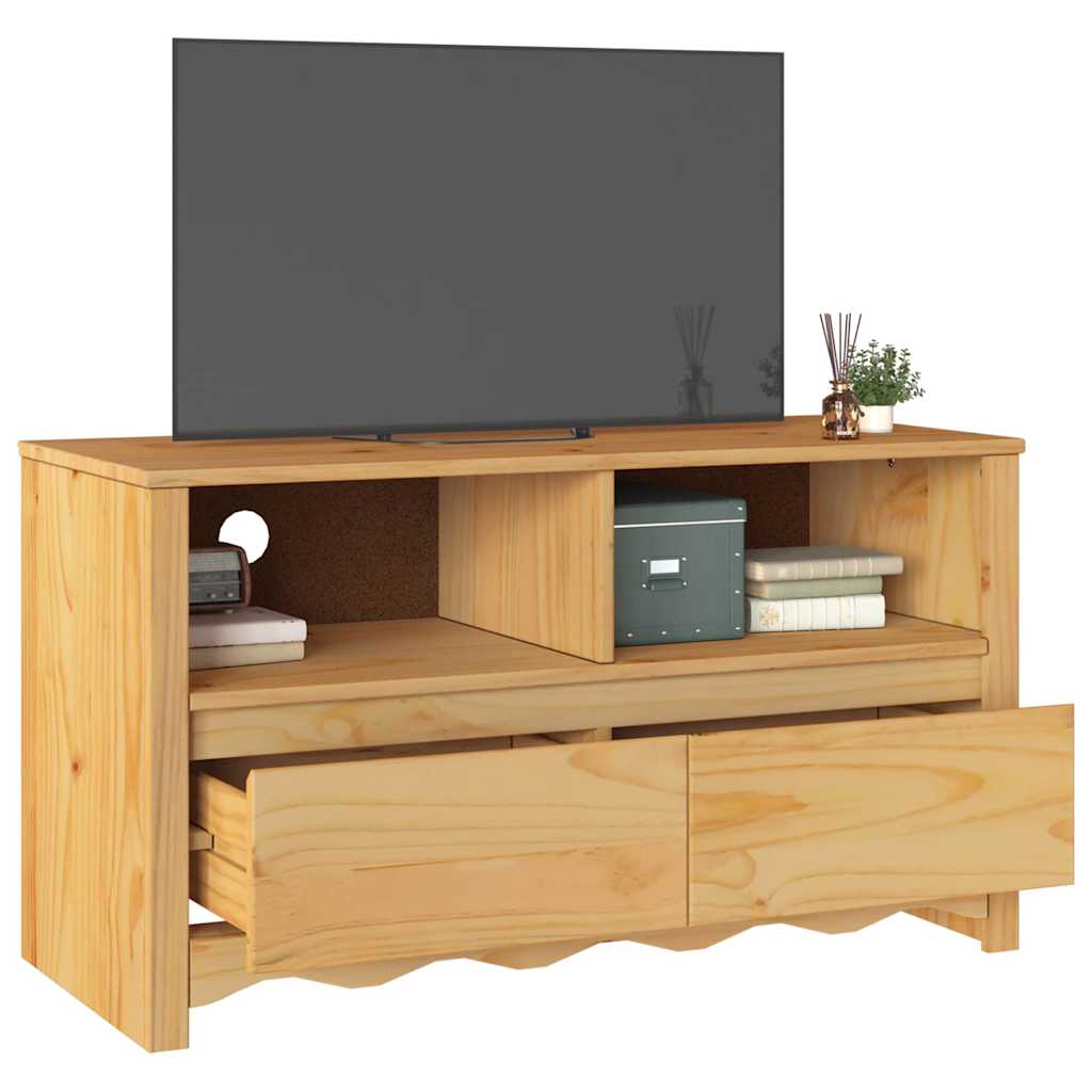 Tv Stolík Drammen Dub 99 X 43 X 55 Cm Borovicový Masív