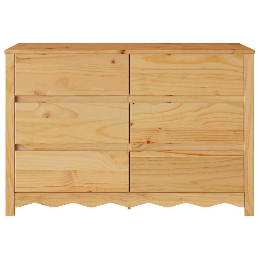 Zásuvkový Chest Drammen Dub 111 X 43 X 73.5 Cm Borovicový Masív