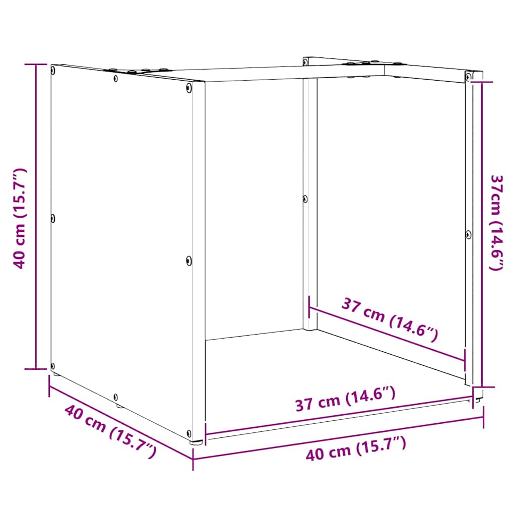 Regál Na Krbové Drevo, 40X40X40 Cm, Za Studena Lisovaná Oceľ