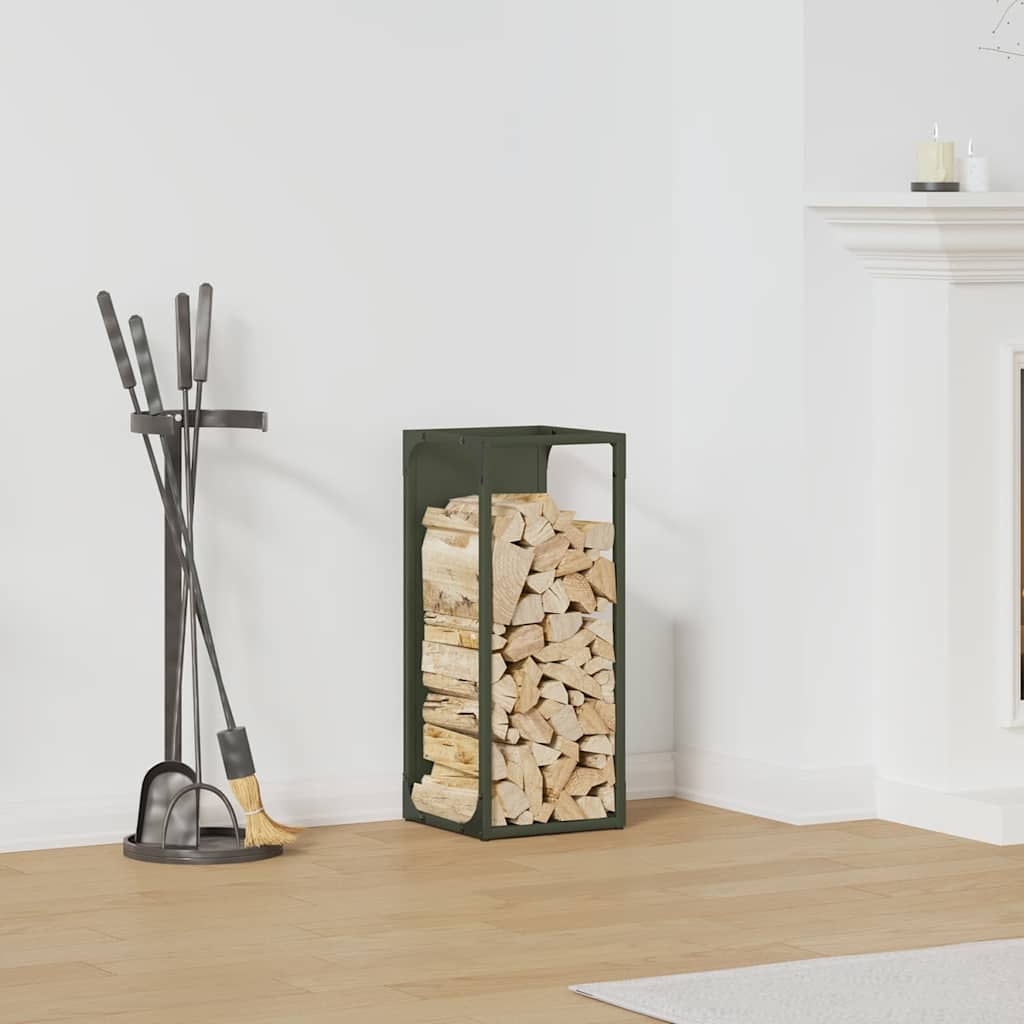 Stojan Na Palivové Drevo Olive Green Oceľ Valcovaná Za Studena