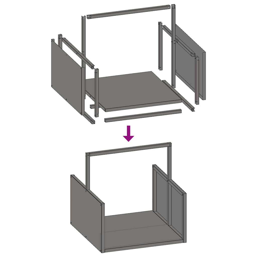 Regál Na Krbové Drevo, , Za Studena Lisovaná Oceľ