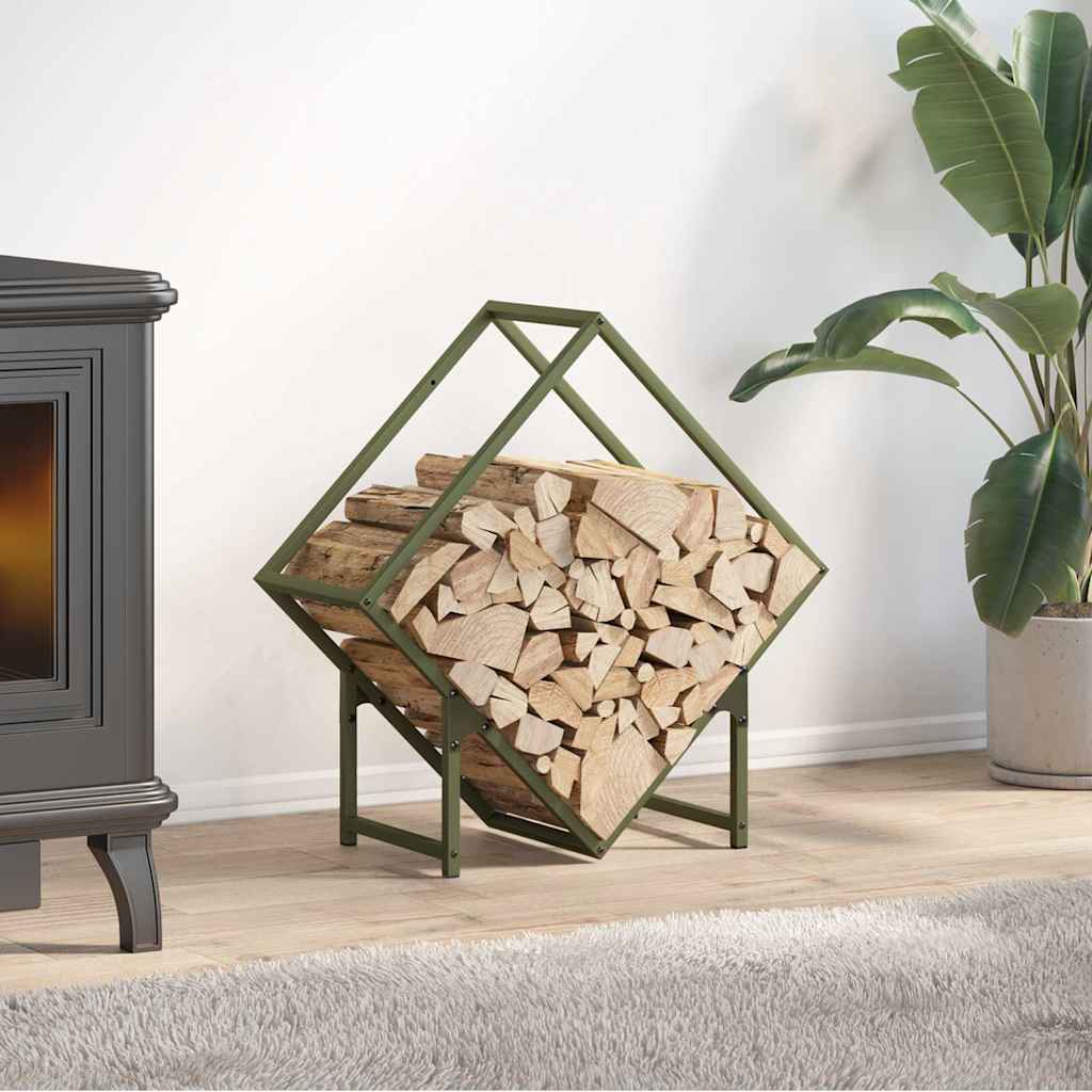 Stojan Na Palivové Drevo Biely Oceľ Valcovaná Za Studena