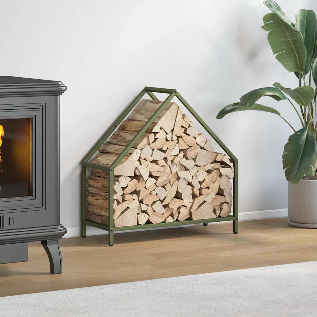 Stojan Na Palivové Drevo Olive Green Oceľ Valcovaná Za Studena